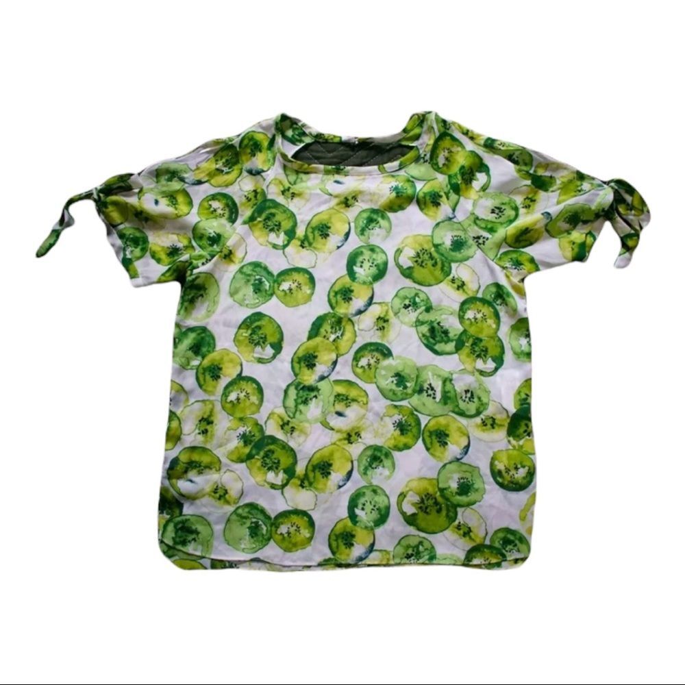 NEW Zara Green Cucumber Off The Shoulder Keyhole Blouse Top sz XS